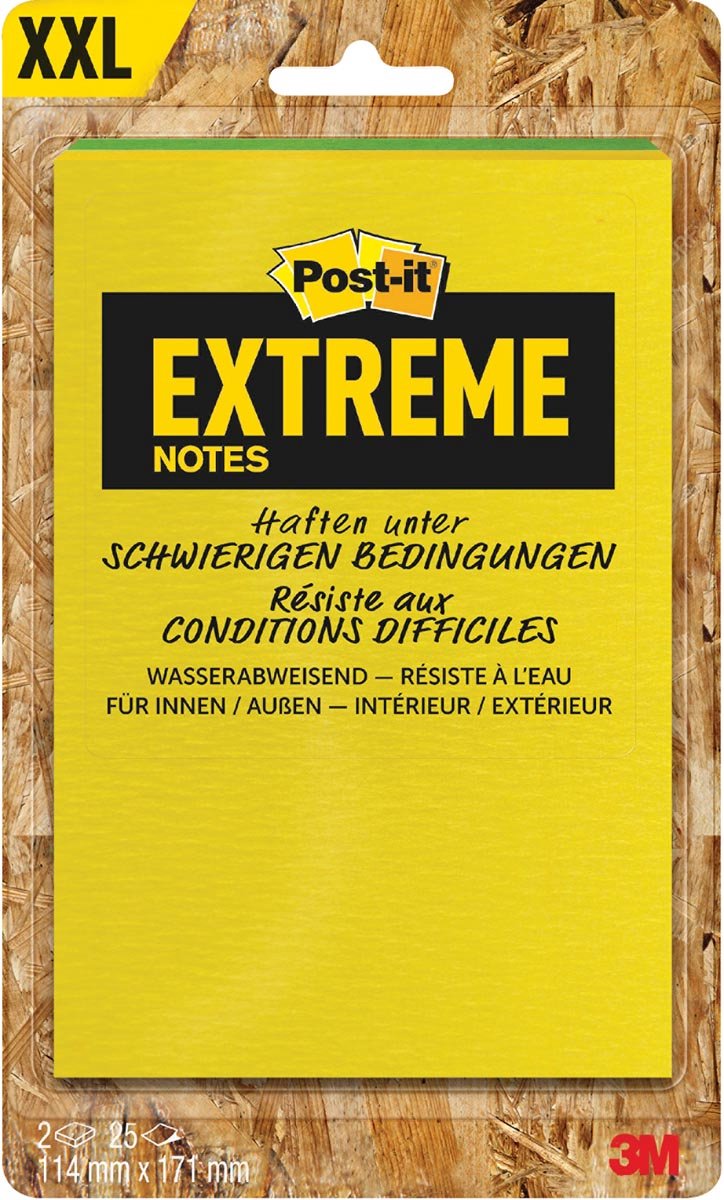 Post-it-Haftnotiz ext57m-2-frge 171 mm x 114 mm gelb, grün, orange, türkis 50 Blatt
