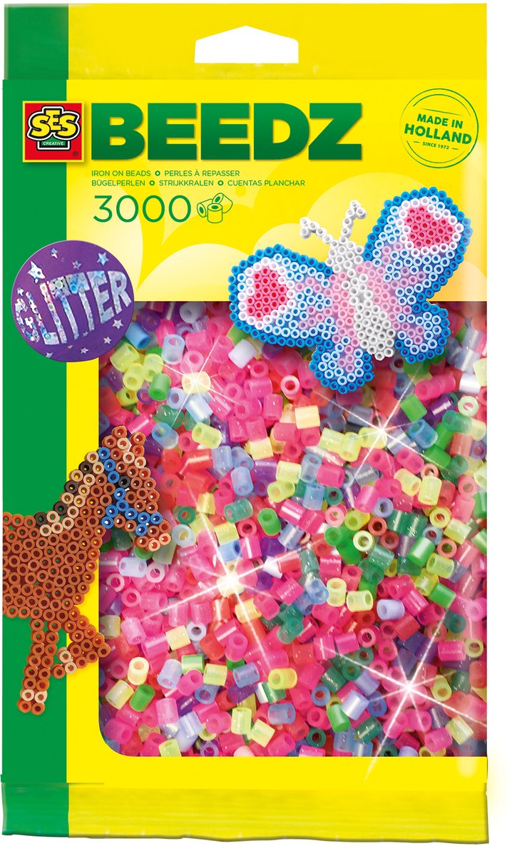 Ses creative ses Bügelperlen - Glitzer, 3000 Stk.