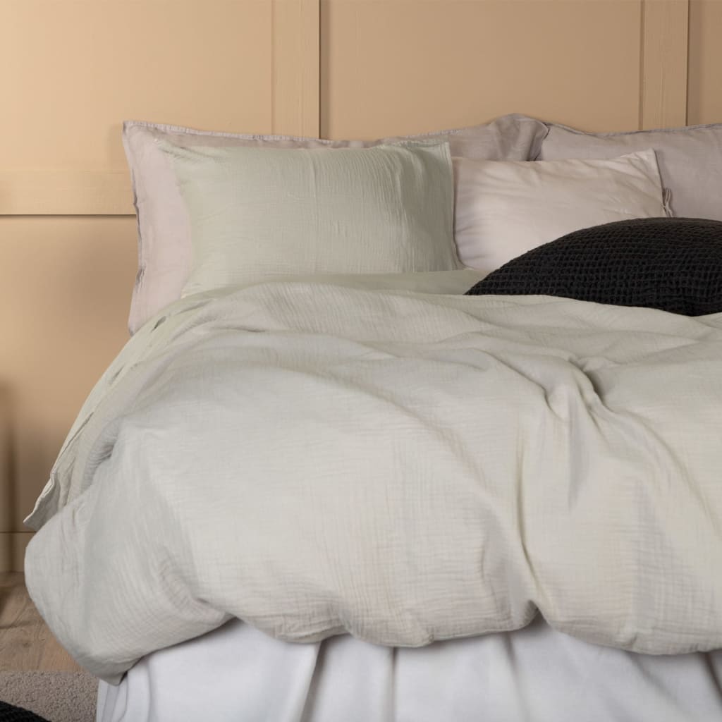 Venture Home Venture Home Duvet Cover MILA 200x150 cm Baumwolle hellgrau