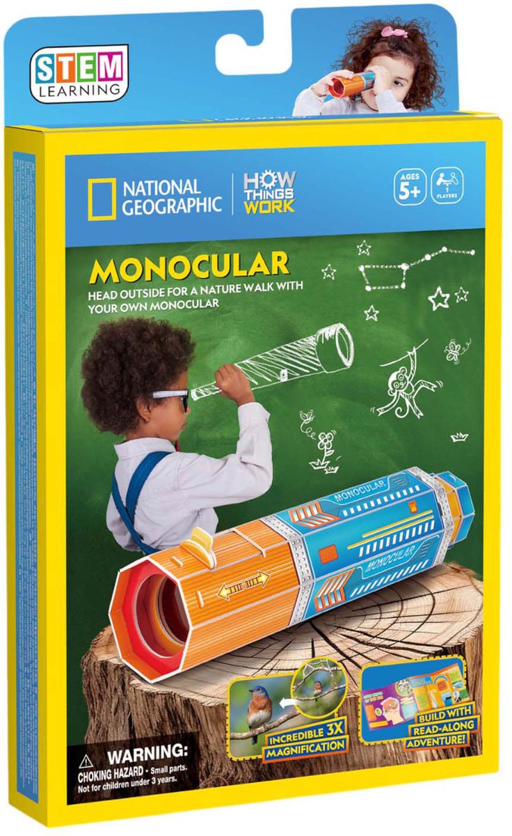 Kubisches, lustiges 3D-Puzzle-Nationalgeographic-Stielmonokular