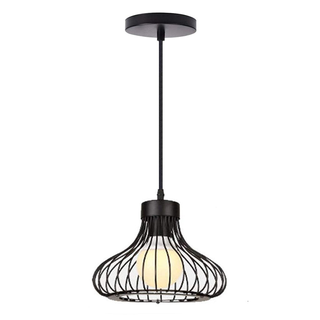 Homestyle Pro MK013-B Industrie-Hängelampe 23x20 cm aus schwarzem Metall