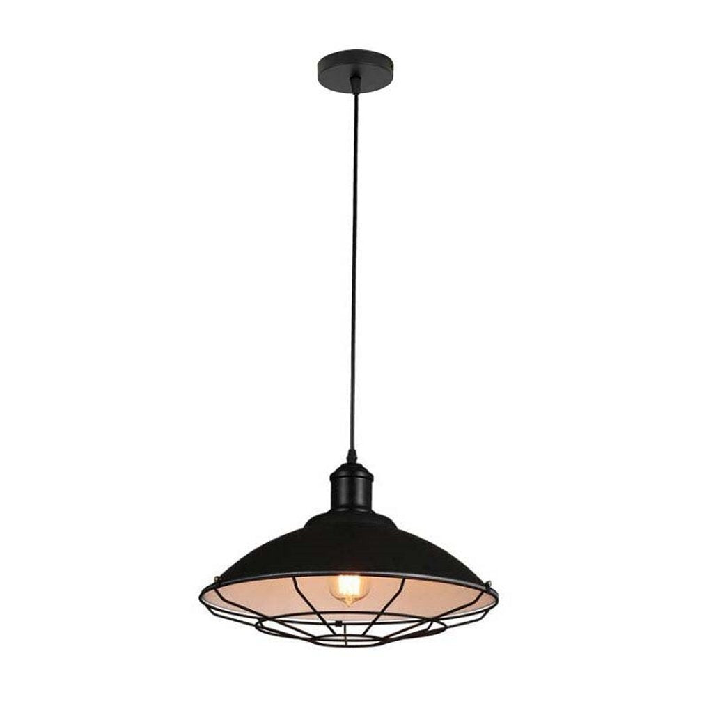 Homestyle Pro MK106-BB Industrielle Hängelampe 40x25 cm Schwarz-Weiß-Metall
