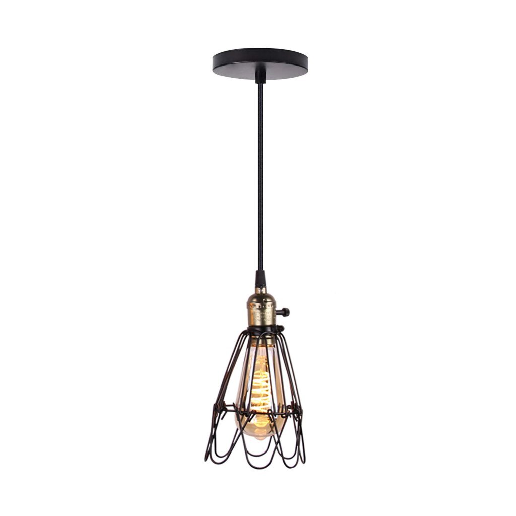Homestyle Pro Homestyle MK006-B Industrielle Hängelampe 19x23 cm Schwarz Metall