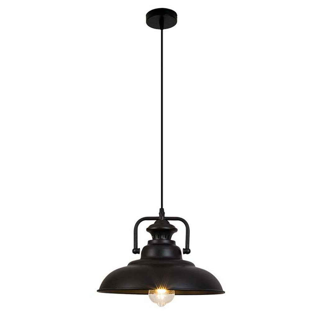 Homestyle Pro MK103-BB Industrie-Hängelampe 38 x 21 cm, schwarzes Metall