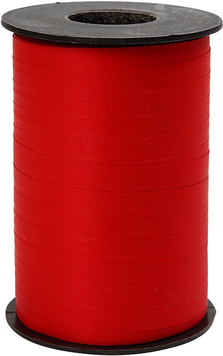 Creativ Company Geschenkband, B: 10 mm, matt, rot, 250 m 1 Rolle