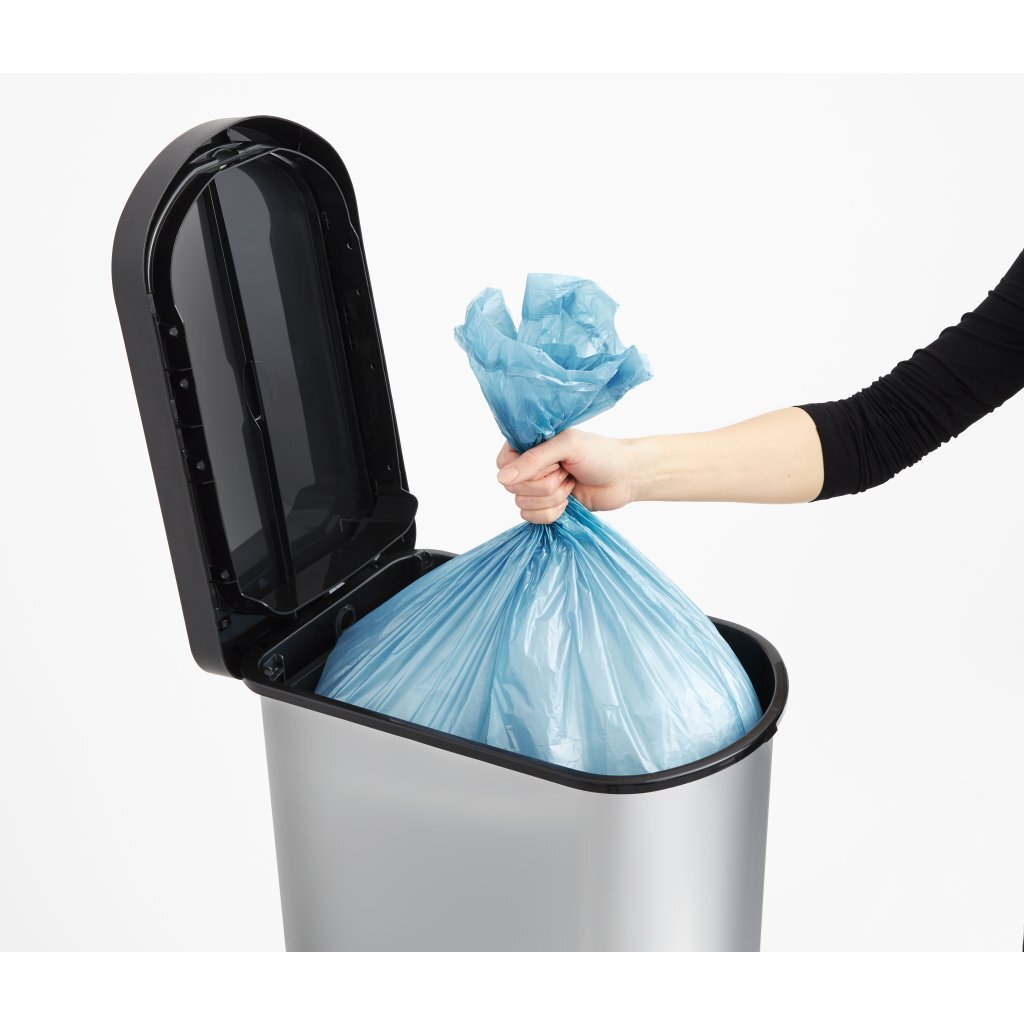 Rotho Paso Treteimer 50l Silbermetallic