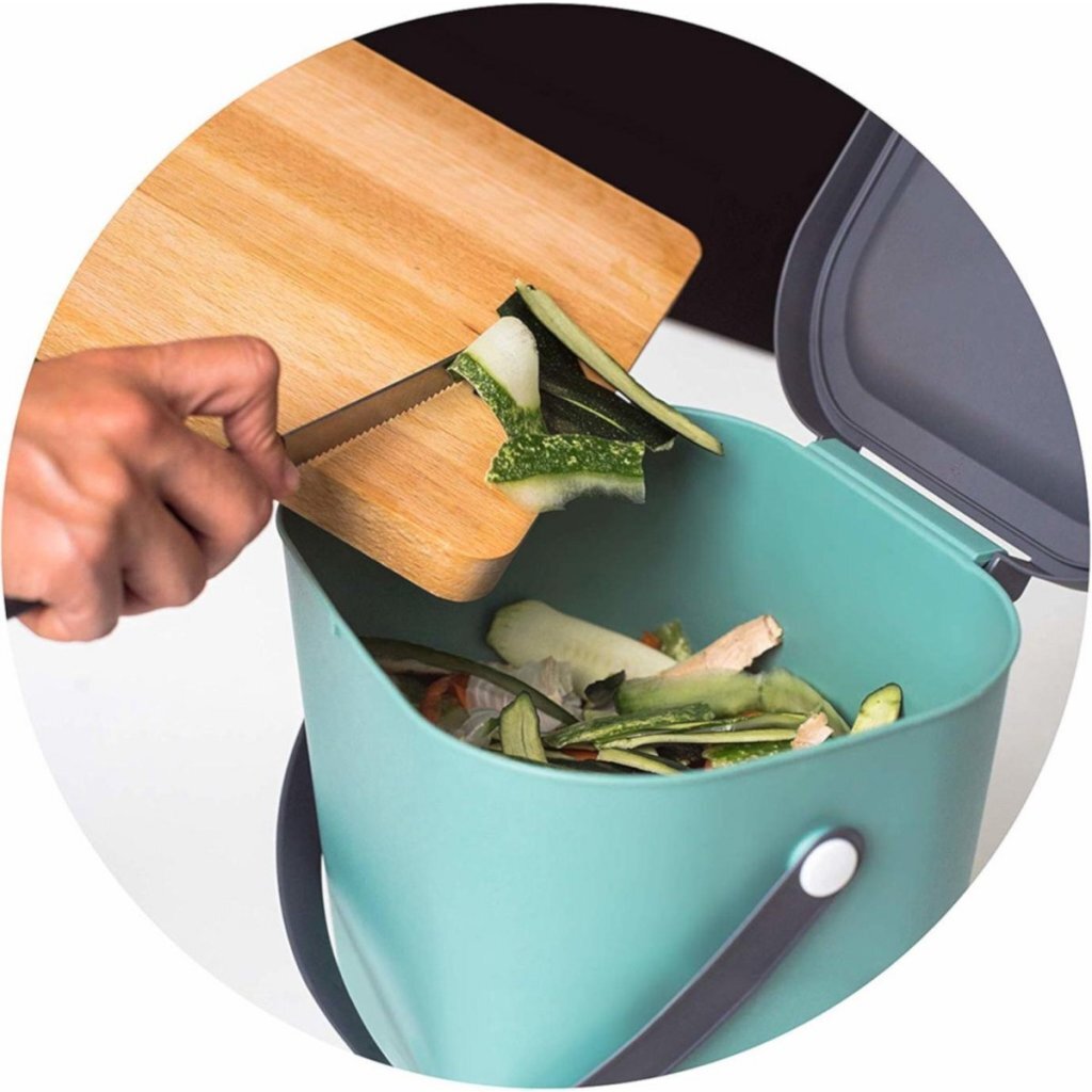 Rotho Bioabfallbehälter 6 l Albulagrün