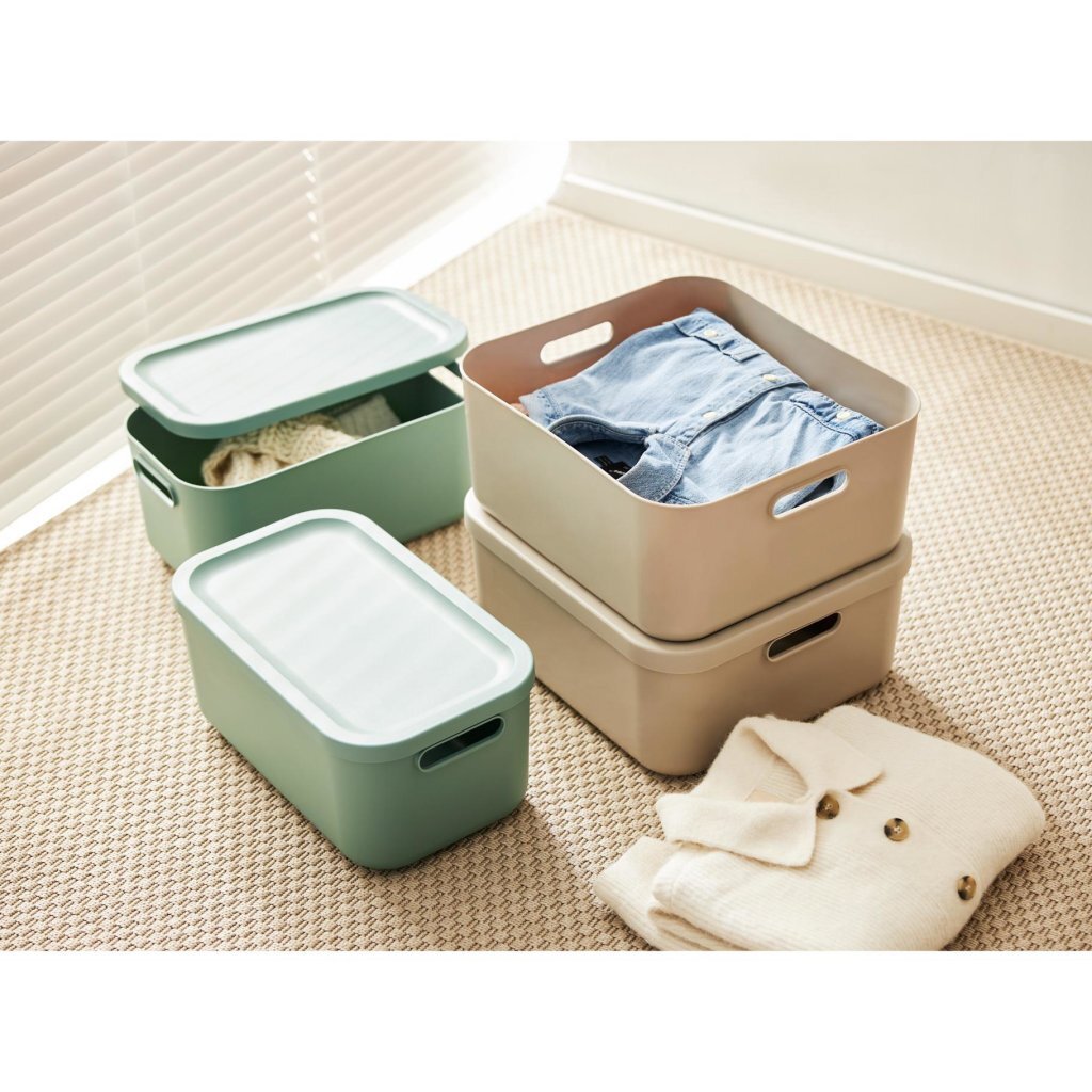 Rotho Albula Aufbewahrungsbox 12l Mistelgrün