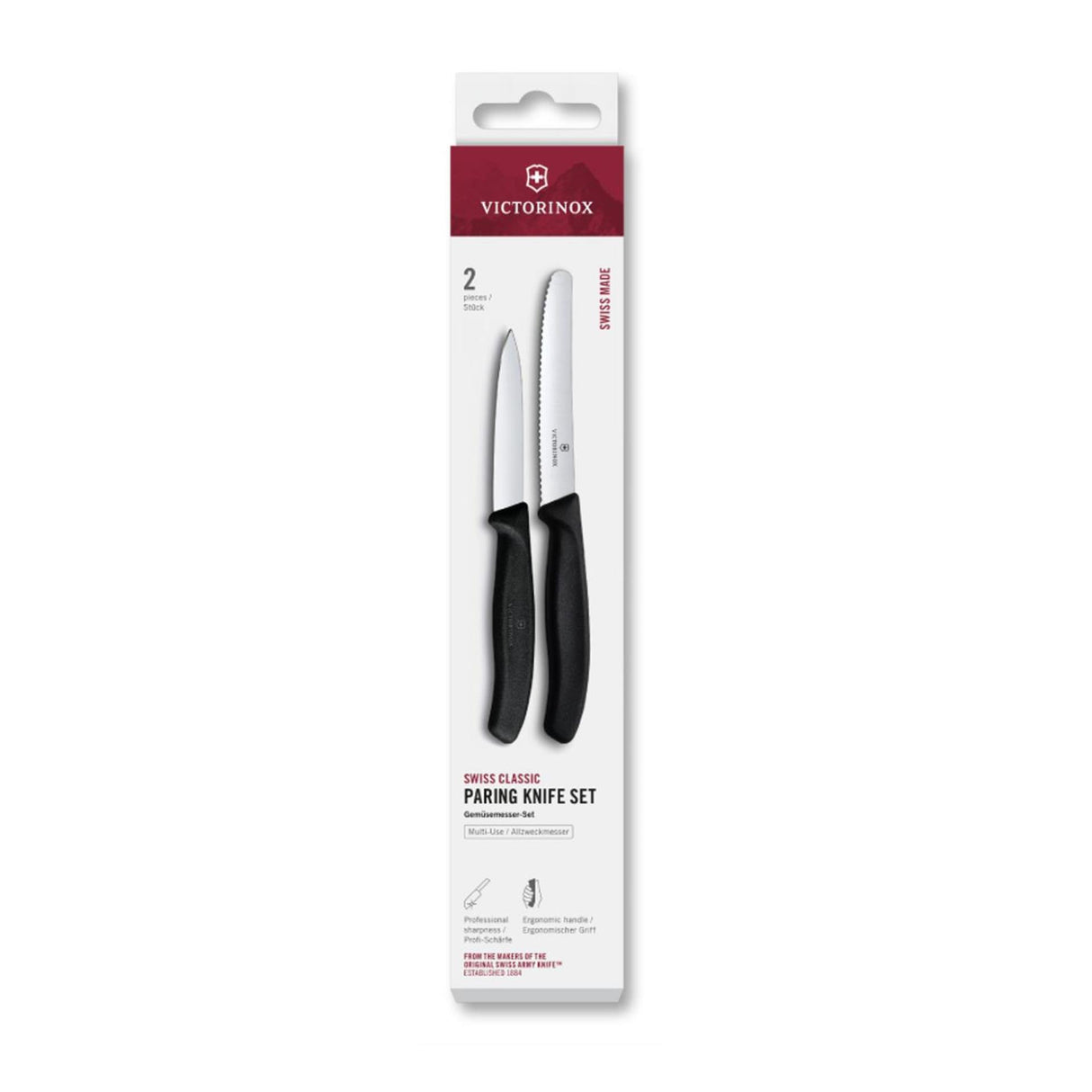 Victorinox Schälmesser Tischmesser 2 Stück schwarz