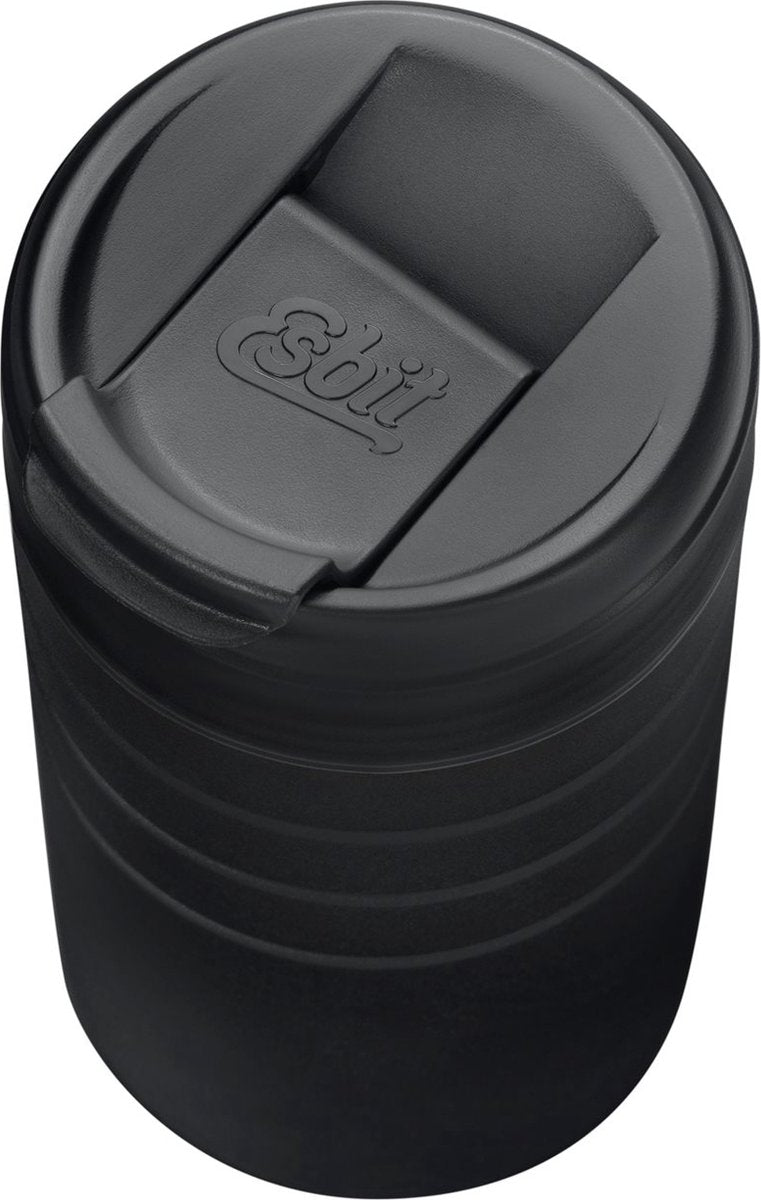 Esbit Majoris Thermosbecher – 450 ml – mattschwarz – Klappdeckel – Edelstahl