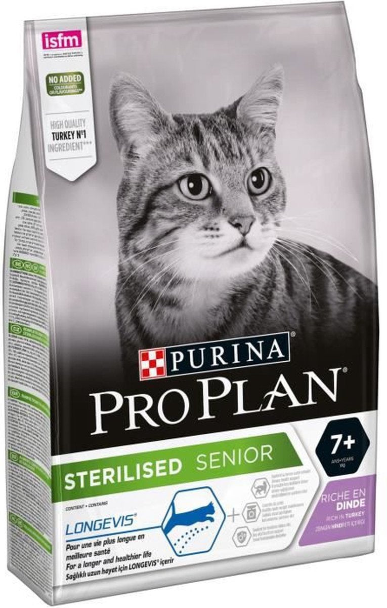 Pro Plan - Katzenfutter Senior sterilisiert 7+ - reich an Truthahn - 3 kg
