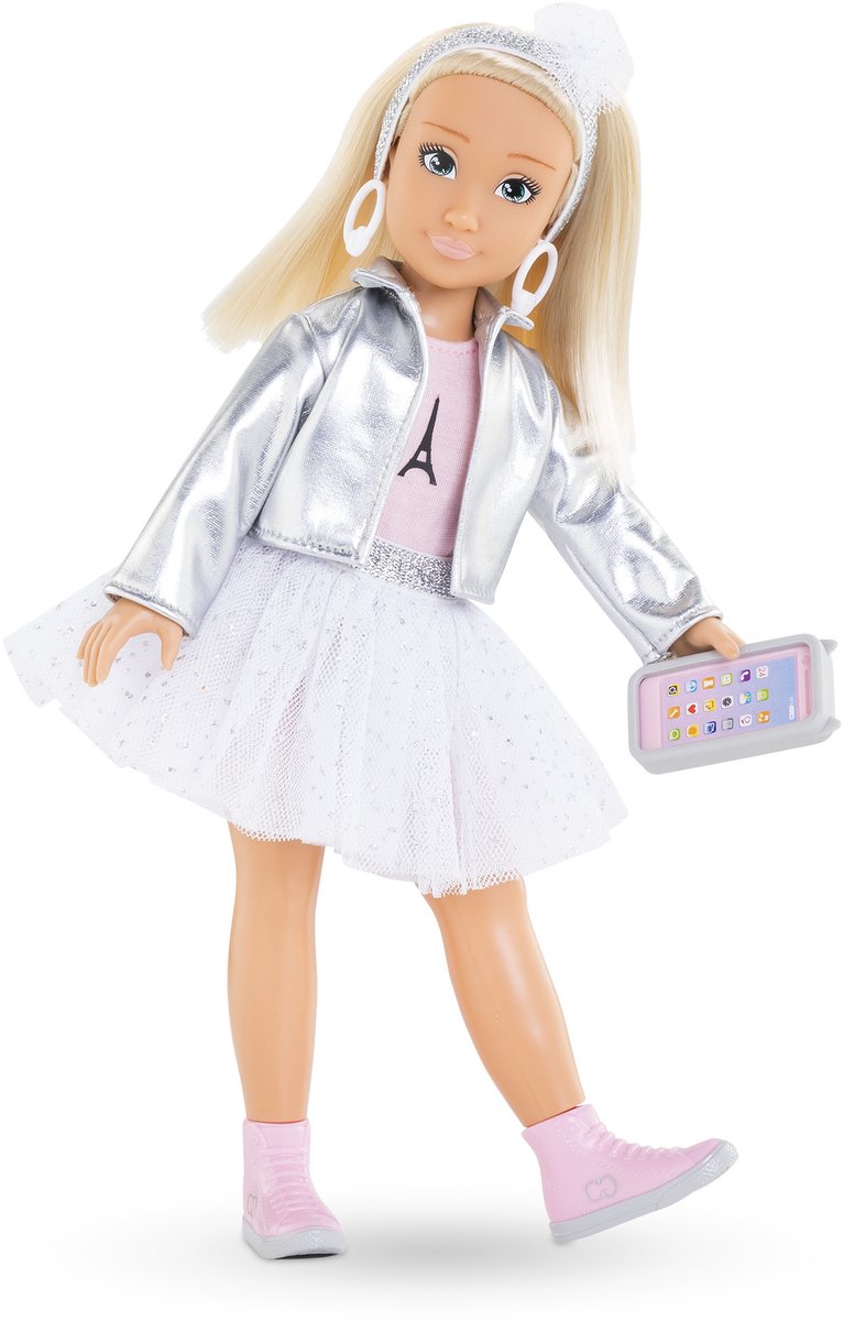 Corolle Modepuppe Valentine Paris Fashion Week Set – Puppe mit Accessoires.