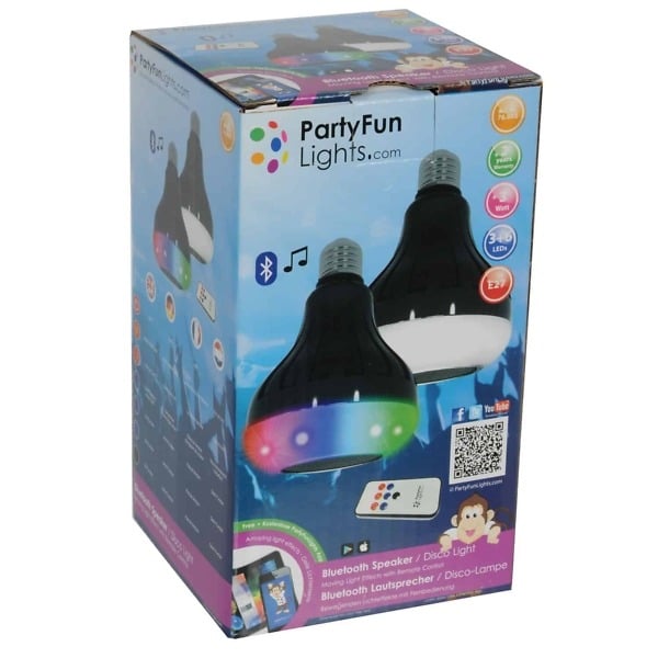 Kotronic Party Fun Lights Discolampe mit Bluetooth-Lautsprecher