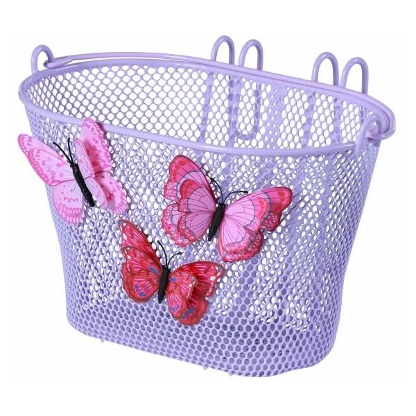 Basilikum -Jasmin -Schmetterling - Kinderradkorb - vorne oder auf der Rückseite - Lilac