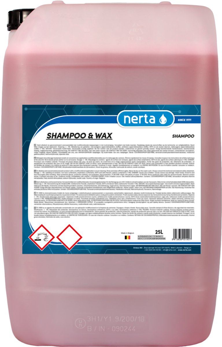 Nerta Shampoo Wachs – Autoshampoo mit Wachs – Autowachs – 5 Liter