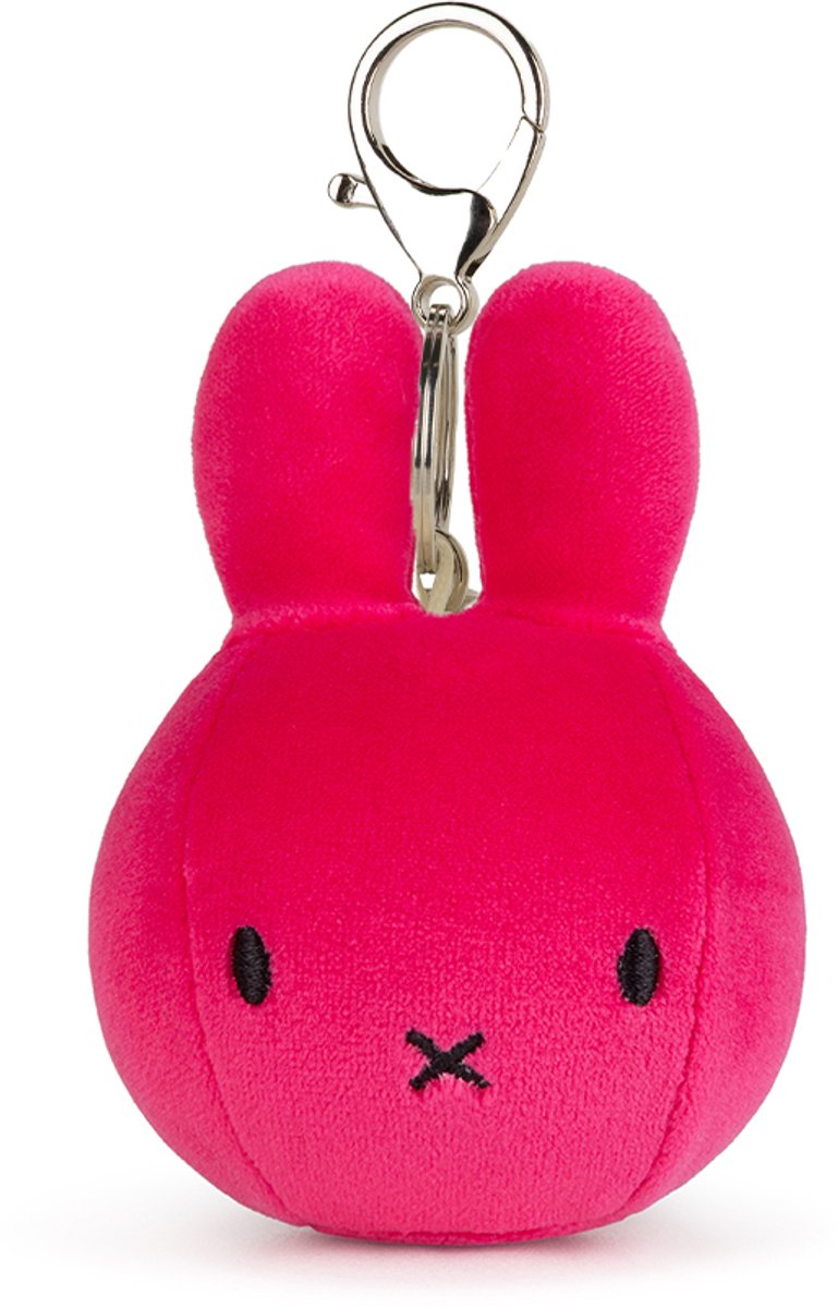 Bon ton toys nijntje - squish ball keychain - fuchsia - 9 cm - 3,5''