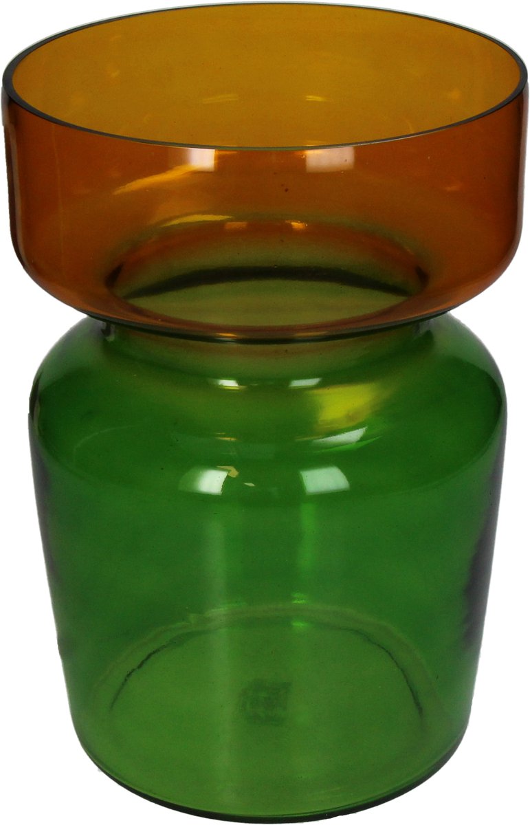 Hd collection vase two tone glass multi 18x18x25cm