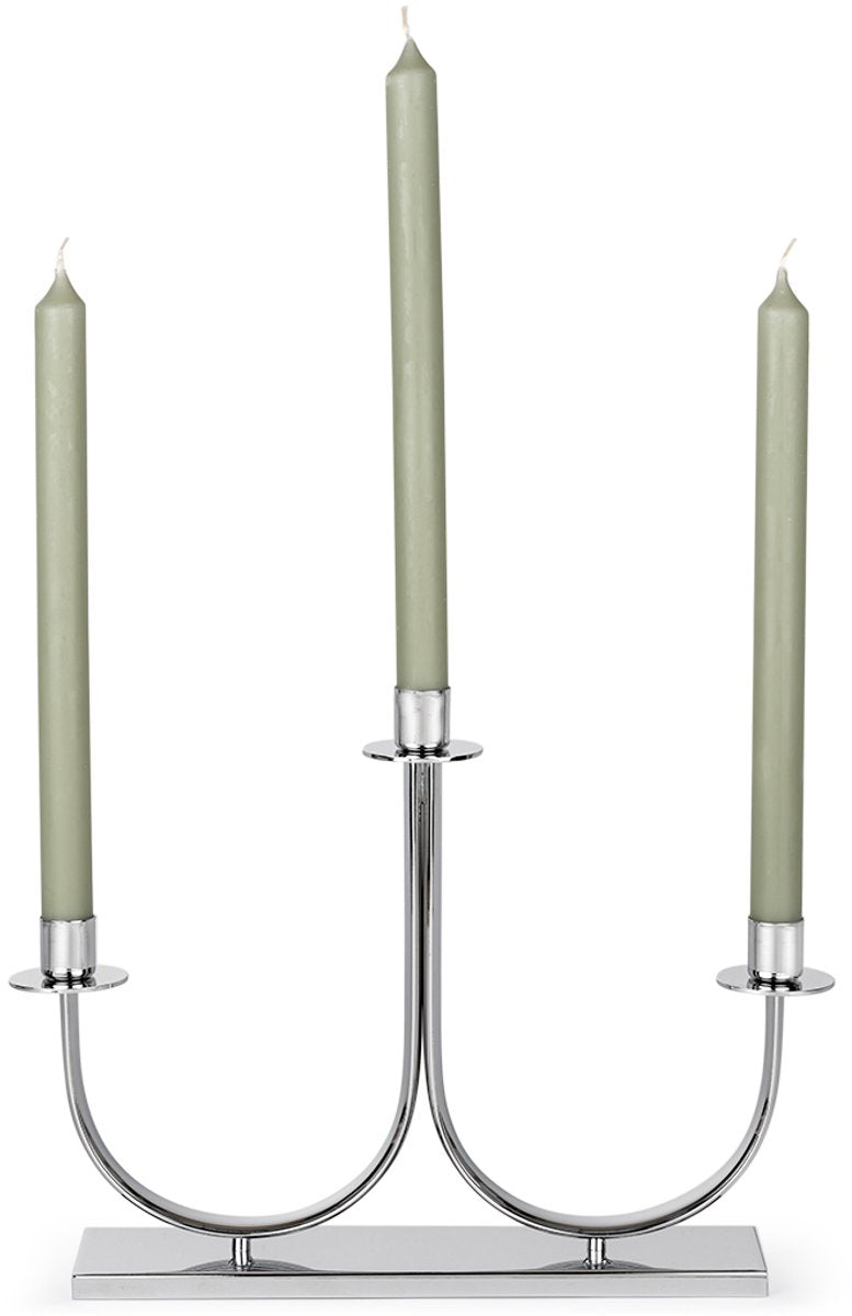 Zilverstad - kandelaar elana 3-pits zilver kleur - moederdag cadeautip!
