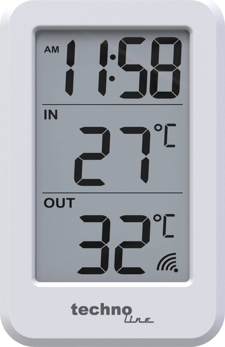 Technoline Thermometer ws 9172 70x110x22mm weiß mit 1 Außenfühler 100m