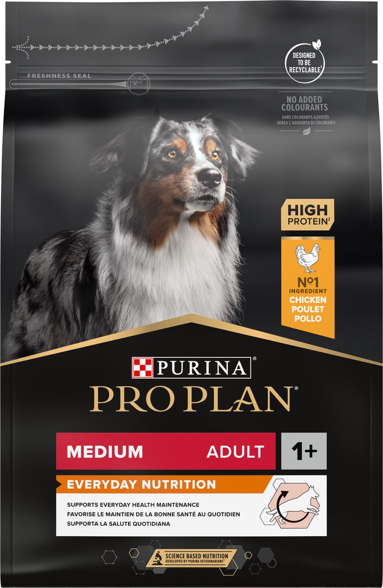 Pro Plan Medium Adult Everyday Nutrition – Trockenfutter für Hunde – Huhn – 3 kg