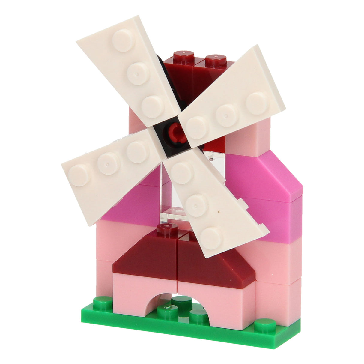 Bausteine 3in1 Pink - Windmühle, Krabben, Rennwagen, 61dlg.