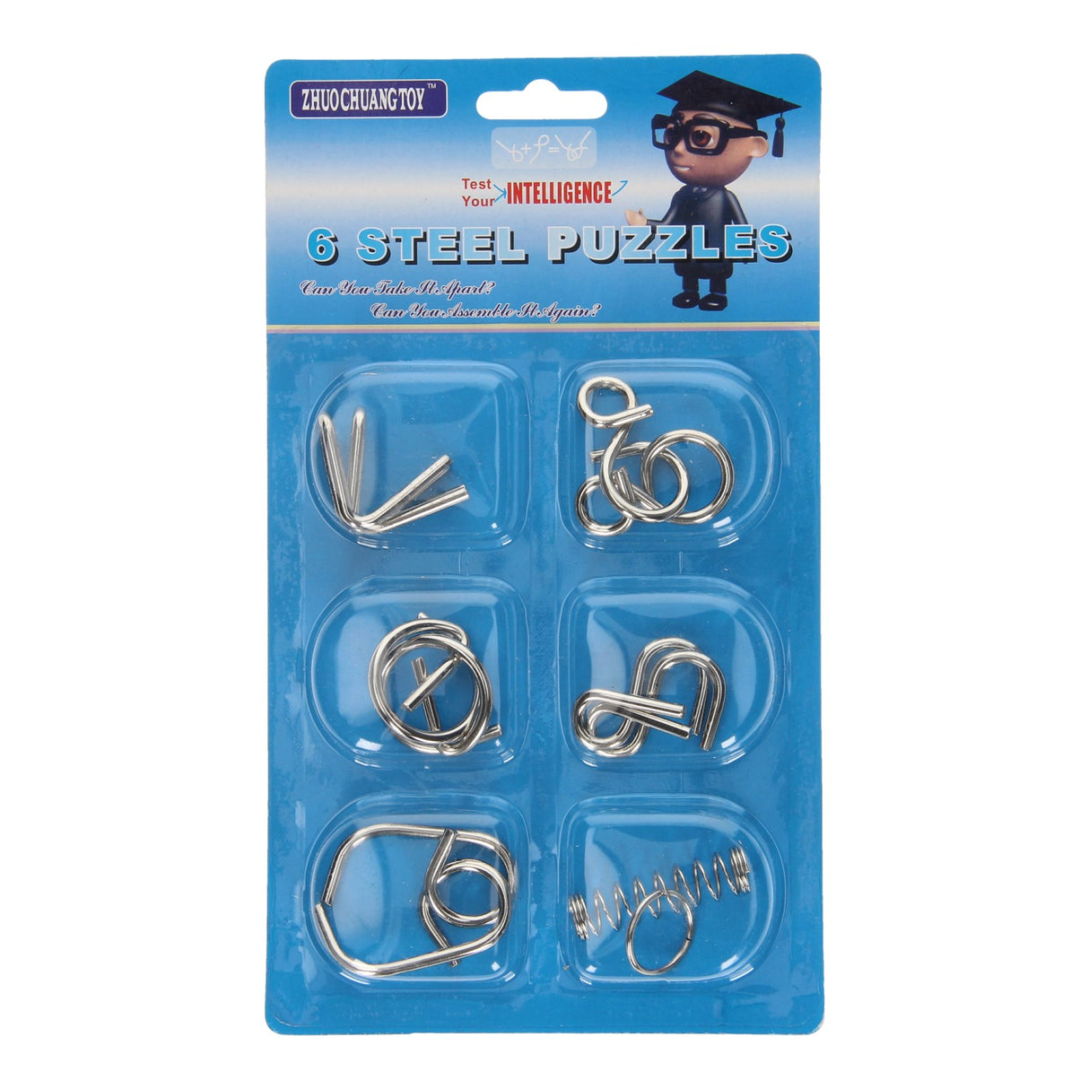 Metall-Gehirnpuzzle, 6-tlg.