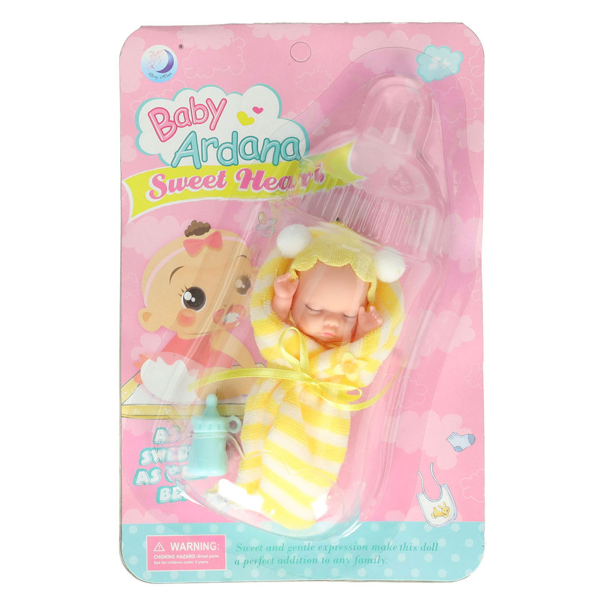 Minipuppe in Wickelstoff