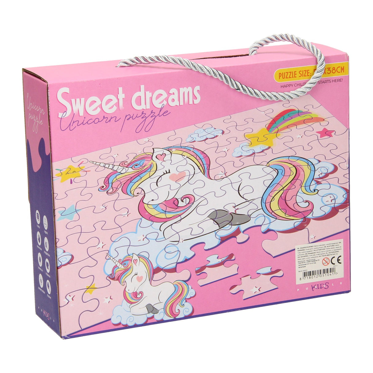 Puzzle süße Träume Einhorn, 63 Teile.