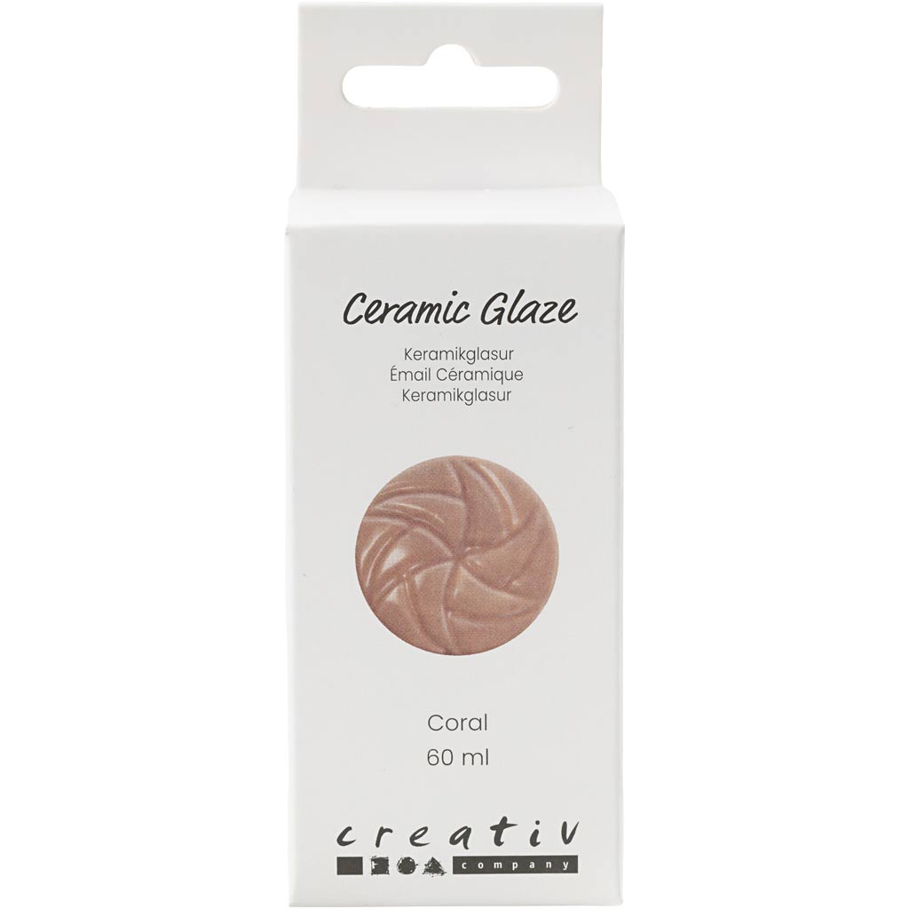 Creativ Company Keramikglasur, 984-1101 °C, deckend, Koralle, 60 ml 1 Flasche