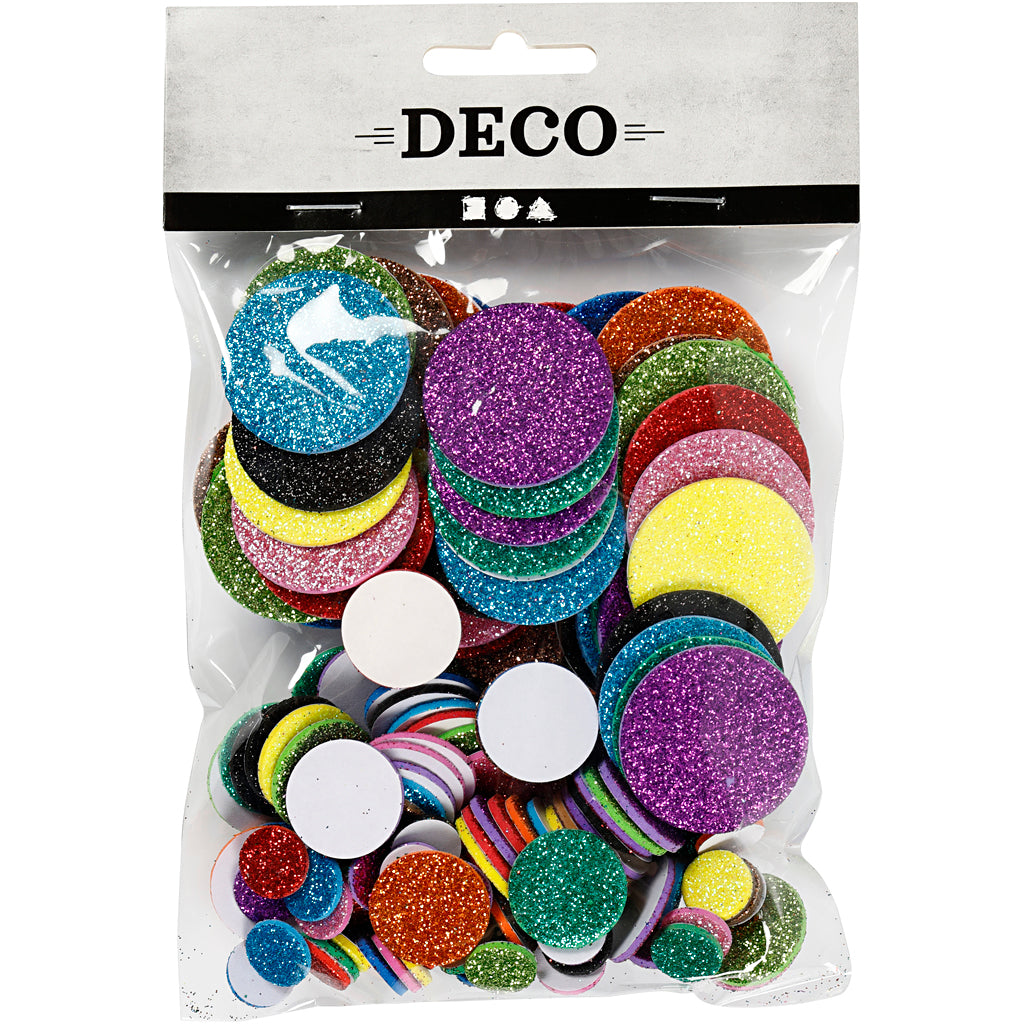 Creativ Company Schaumstoffformen Glitzerkreise, 150 Stk.
