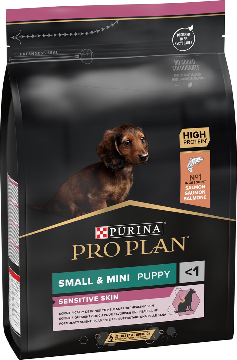 Pro Plan Hundewelpe kleine Minirasse empfindliche Haut – Hundefutter – Lachs 3 kg