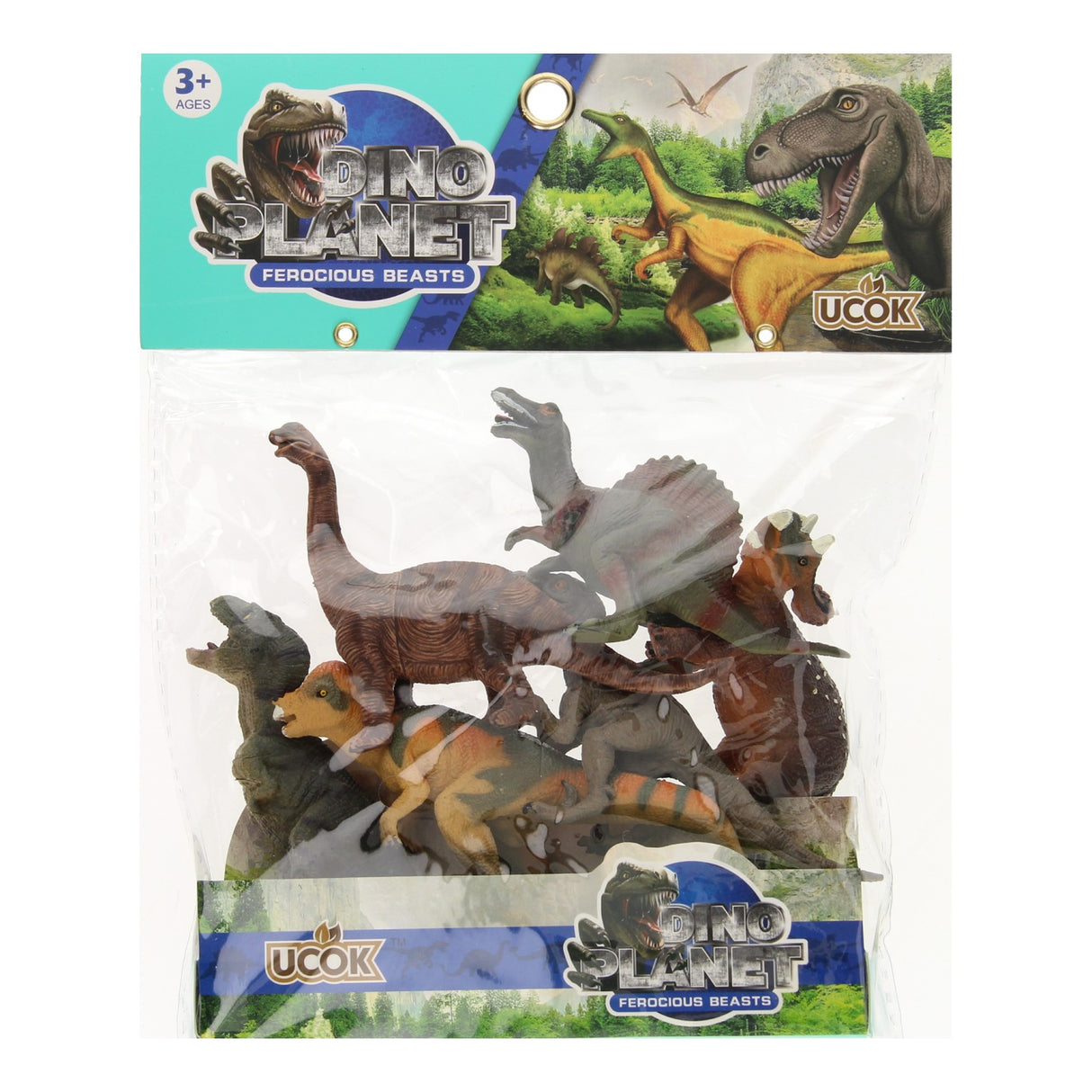 Luxus-Spielset Dinosaurier, 6-tlg.