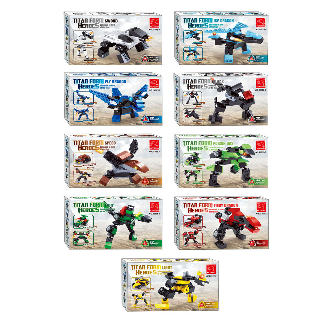 Titans Roboterbausteine Bauset 3-in-1