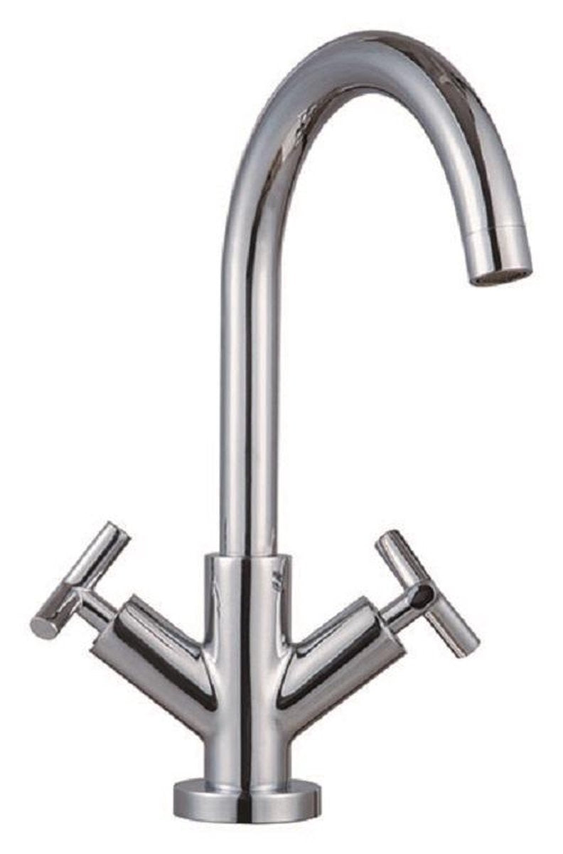 Schütte Washbeasin gemischter Kran Zwei -Buttons Eliot Chrom -gelenkt