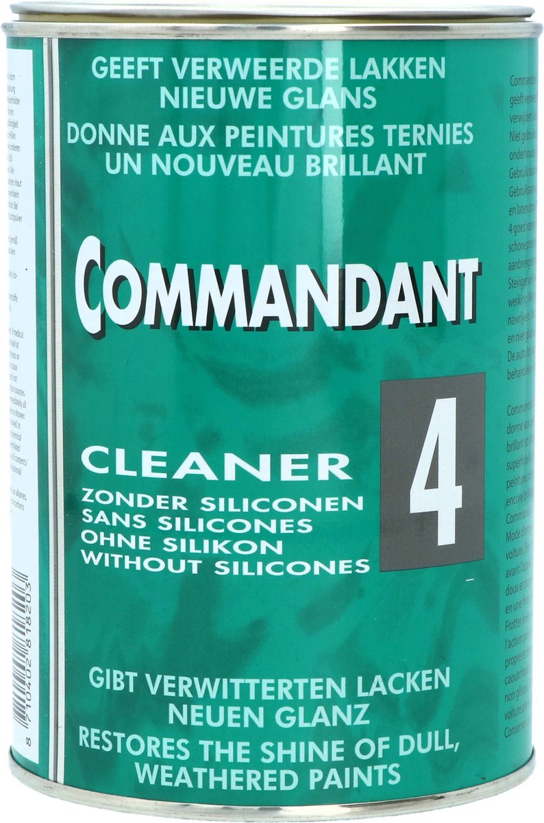 Commandant cleaner 4 - autolak reinigen - geeft nieuwe glans - polijstende werking - verwijdert krasjes - siliconen vrij - inhoud 1kg