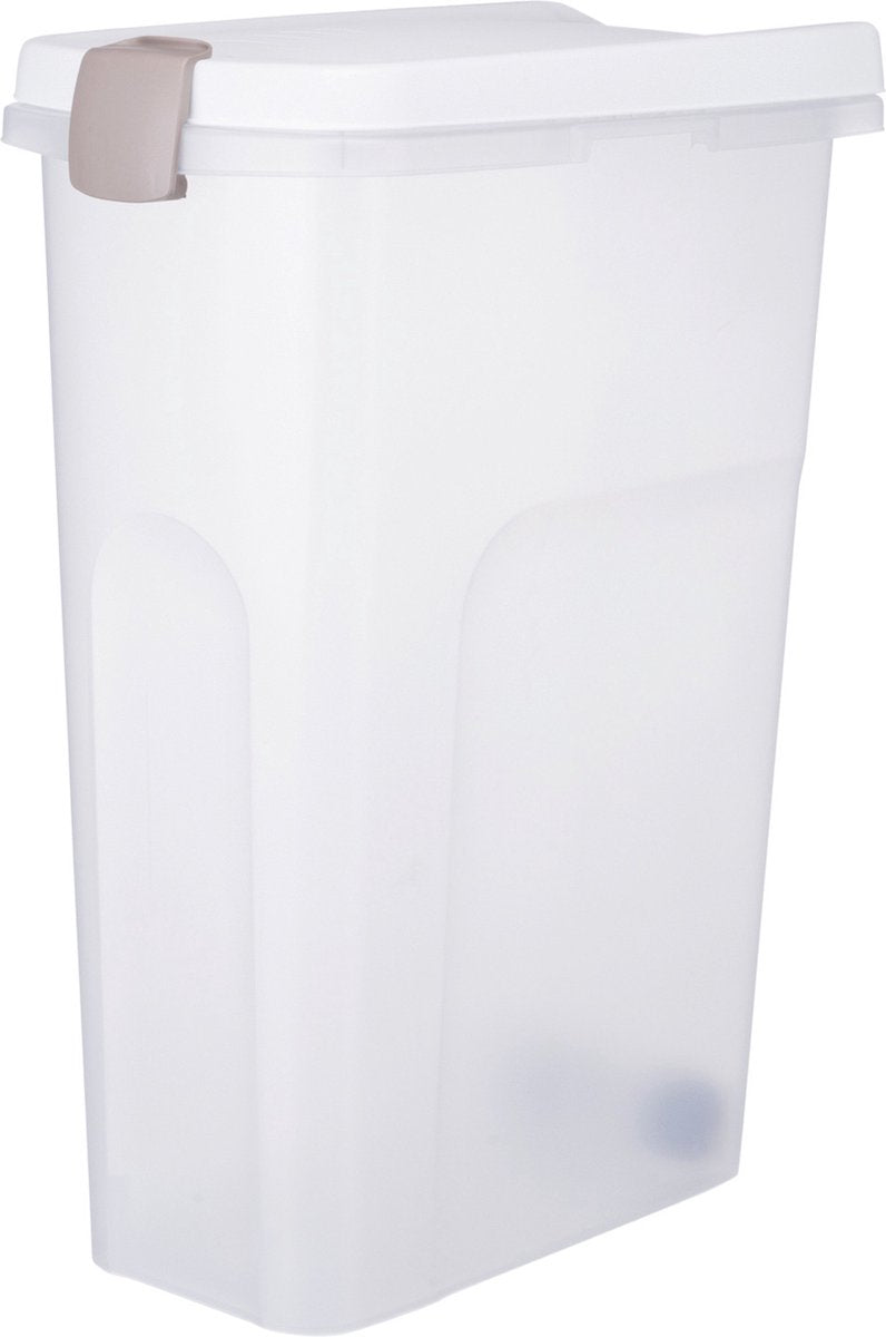 Trixie - Futtertonne - luftdicht - abschließbar - Kunststoff - transparent - weiß - 40 ltr - 26,5x44,5x61,5 cm