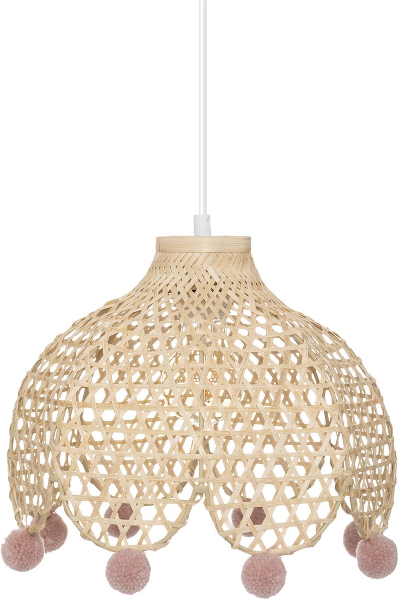 Atmosphera Kids Kinderlampe Hängelampe Bambus - Durchmesser 28 cm
