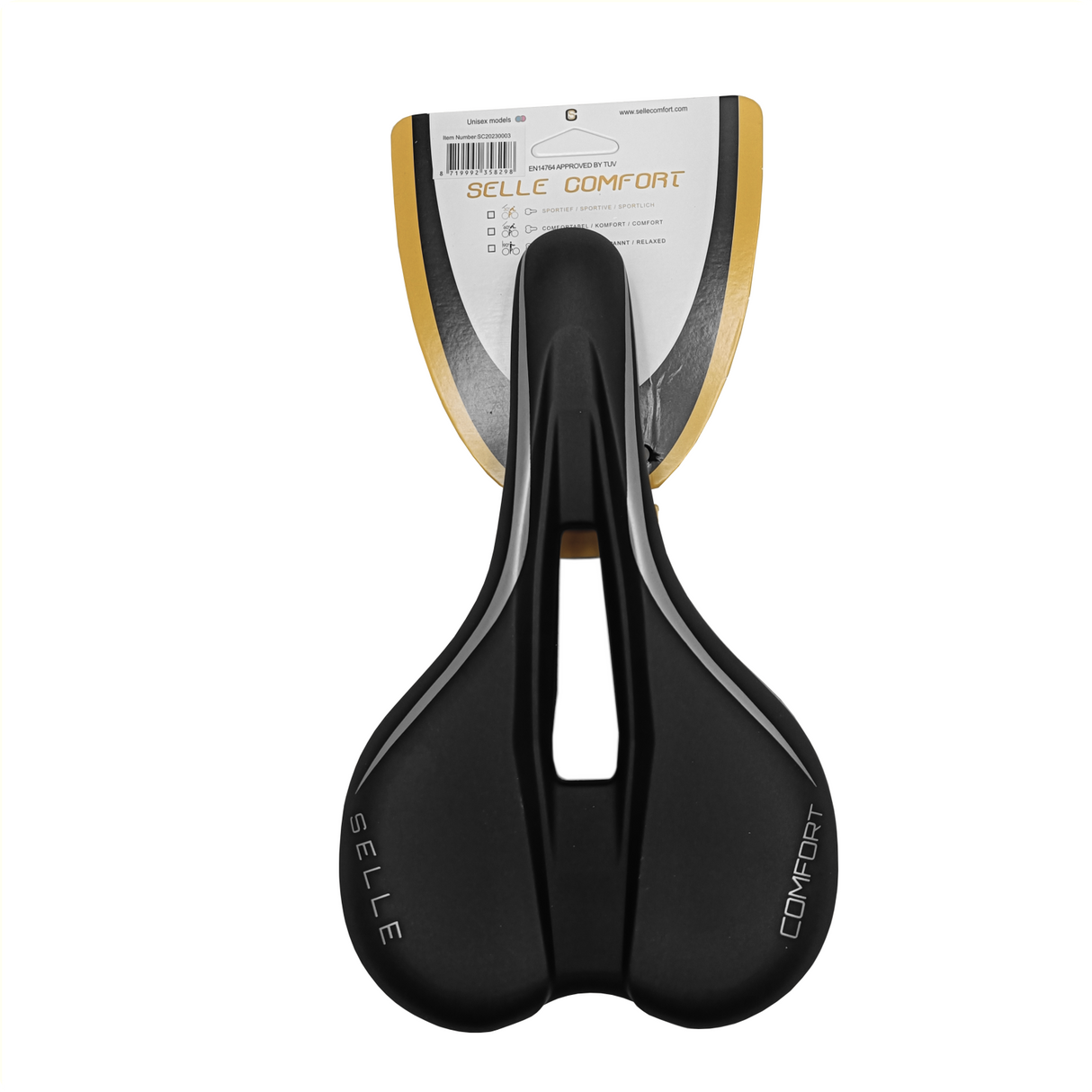 Selle Komfort Sattel Vintage 2 mit Loch, ohne Schlinglänge 27,5 cm, Breite 17 cm