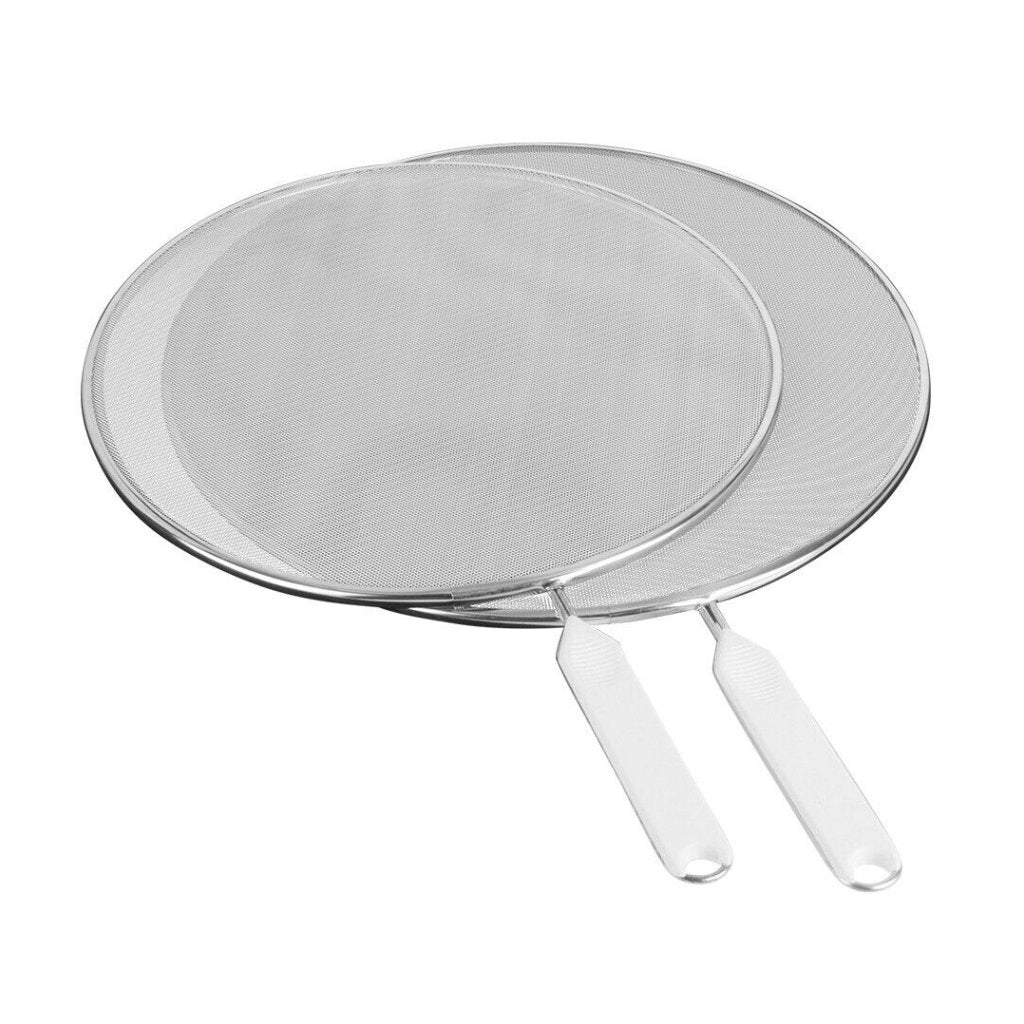 Metaltex Spritzschutz 26 + 29 cm, Griff aus weißem Edelstahl