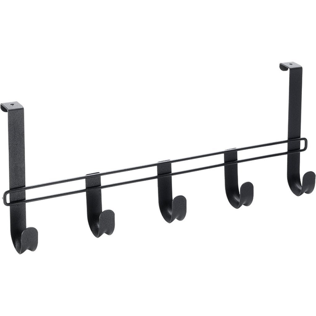 Metaltex Türgarderobe 5 Haken 38x6x15 cm schwarz