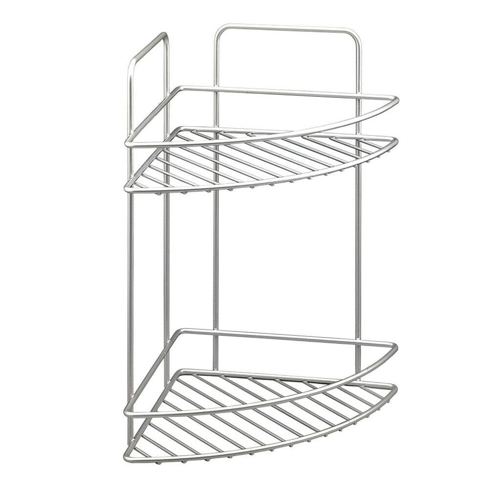 Tomado-Metaltex Tomado Metaltex Reflex Eck-Badezimmerregal 2 Etagen silbergrau