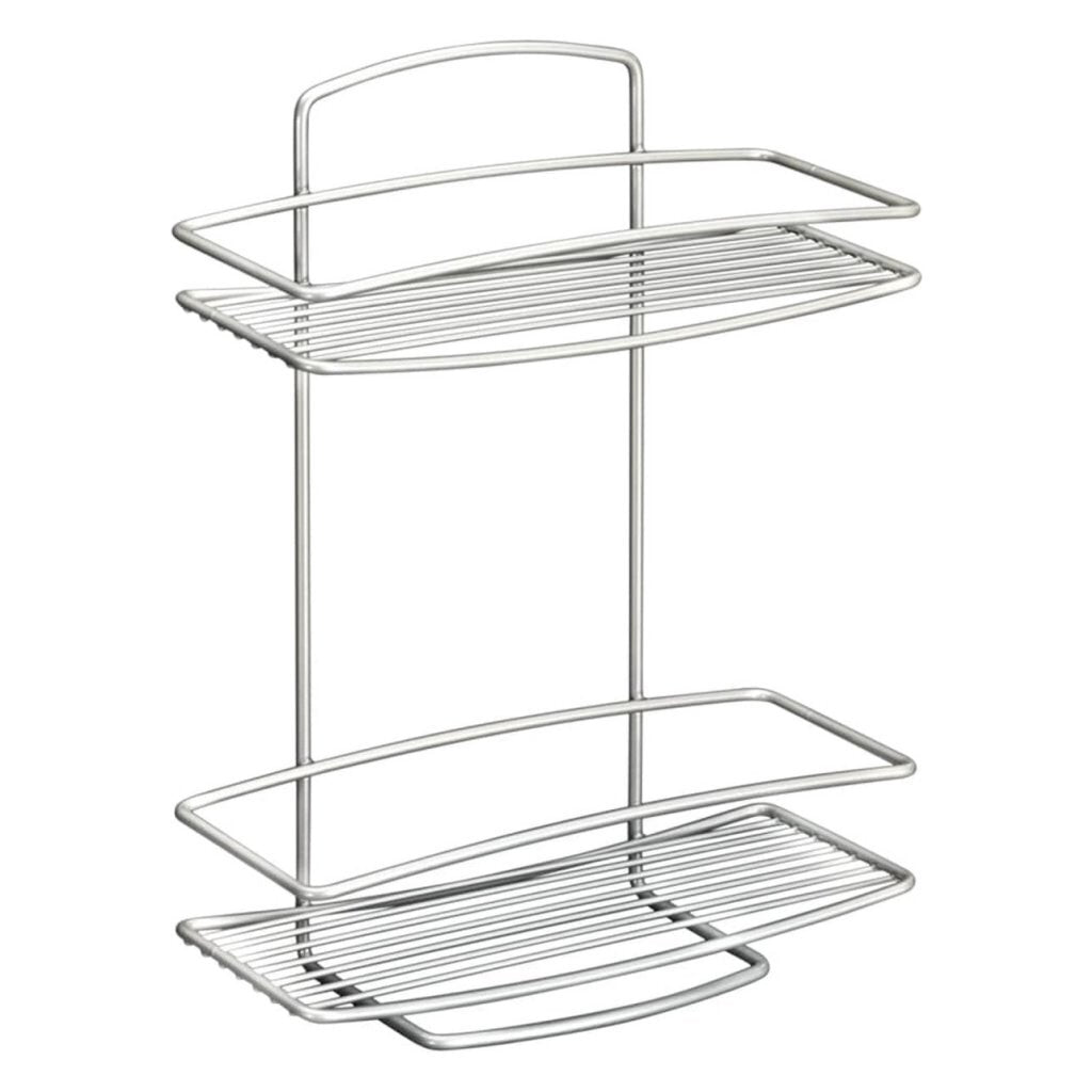 Metaltex Onda Duschleck 2 Böden 26x11x35 cm Silber