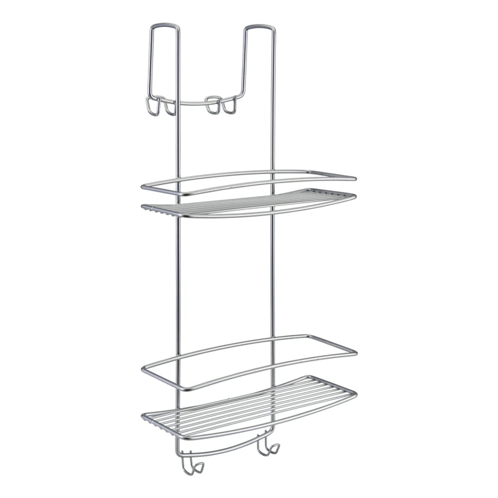 Metaltex Duschgesetz 2-Layer mit Haken Onda Silberfarbe