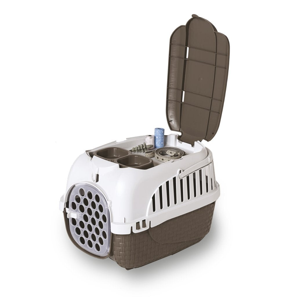 Bama Haustiertransportbox 52x33x34 cm taupeweiß