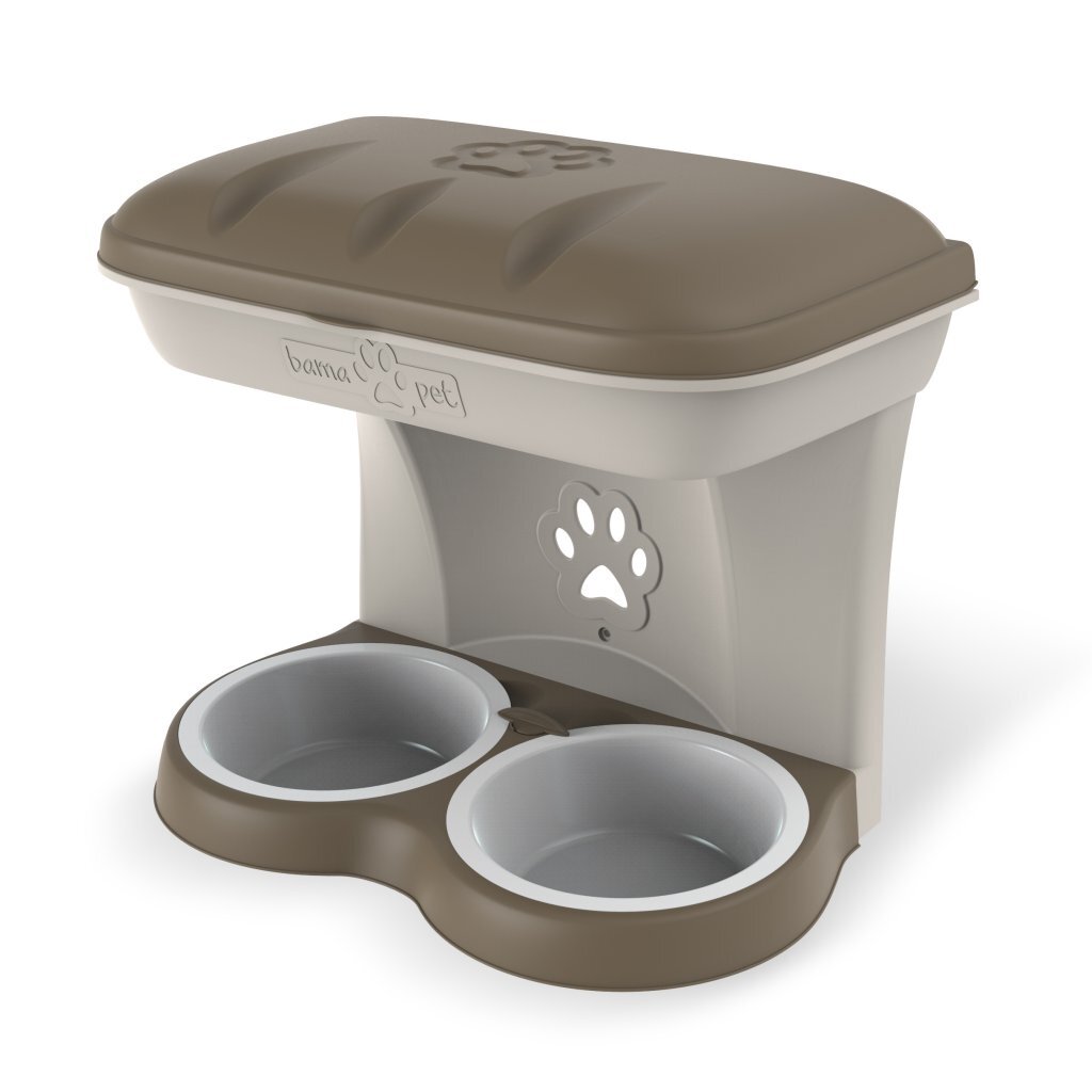 Bama Futternapf für Hunde, 48 x 27 x 42 cm, Taupe