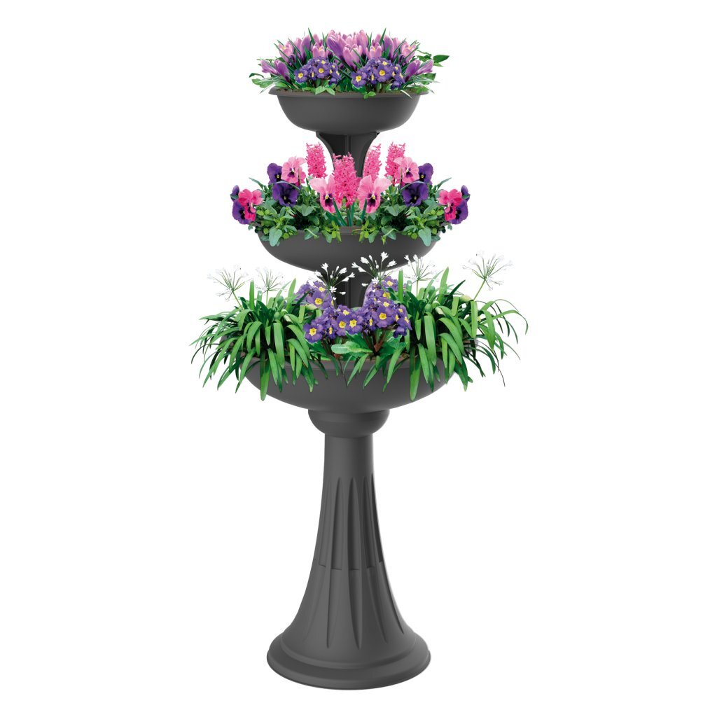 Bama Trevy Fioriera Pflanzgefäß 50x114 cm Anthrazit