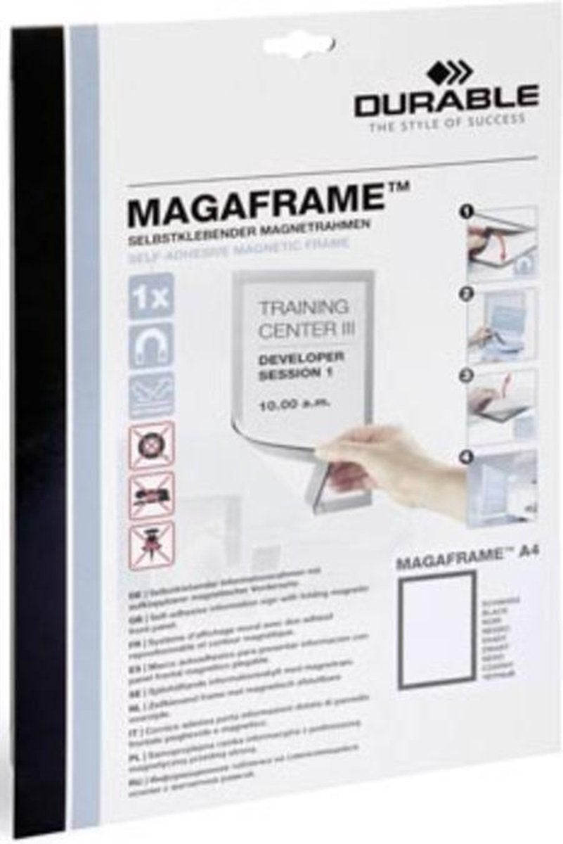 Robuster Duraframe A4 schwarz | im Hängekoffer