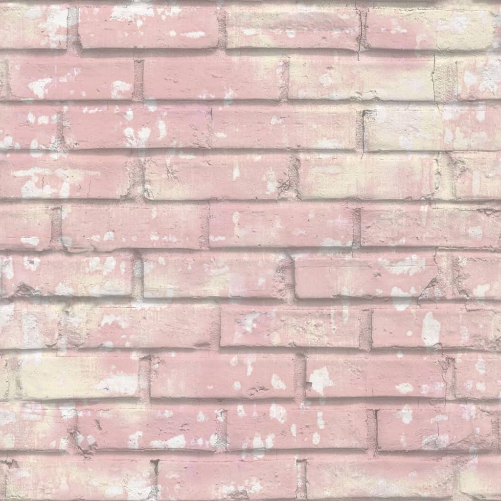 Noordwand Tapete Urban Freunde Kaffeziegel rosa und weiß