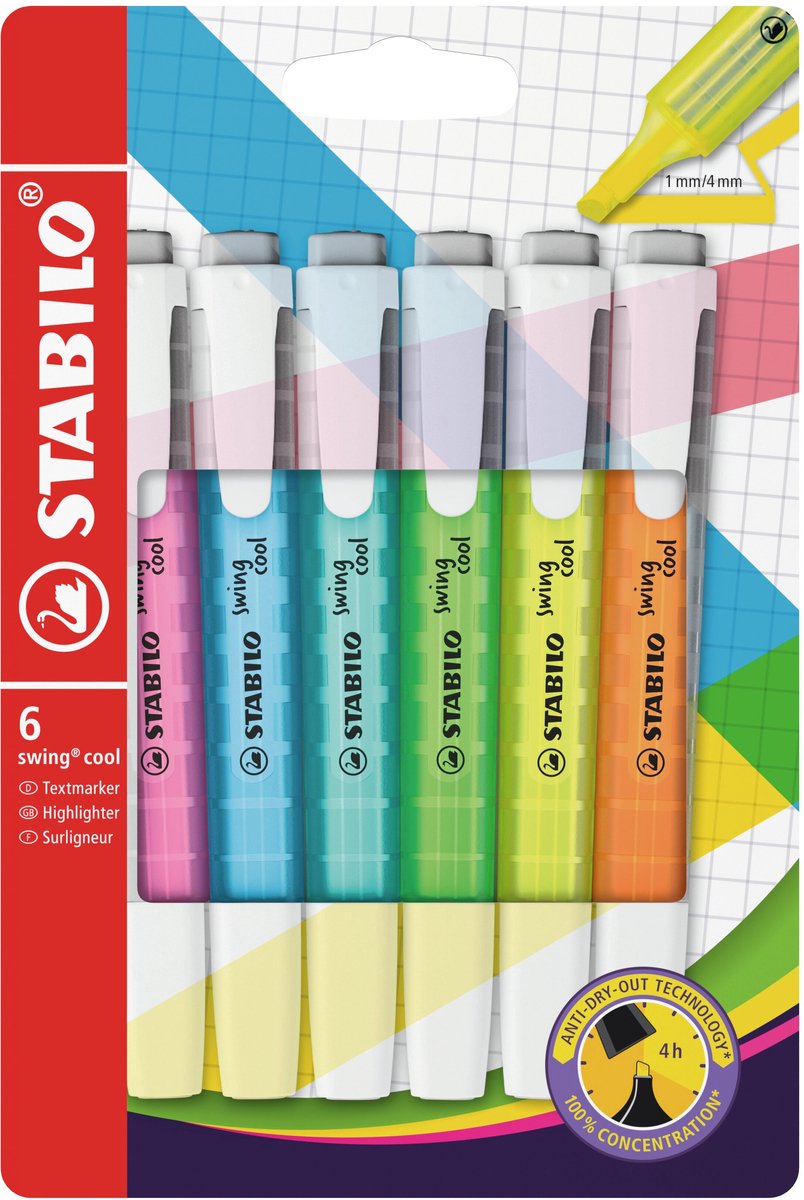 Stabilo Swing Cool - Textmarker - Set à 6 Stück
