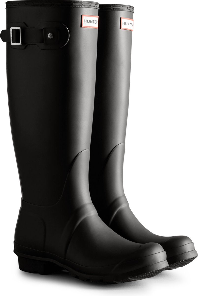 Hunter Damen Original Tall Tri Color Logo Backstrap Boot Damen Regenstiefel – Größe 40 41